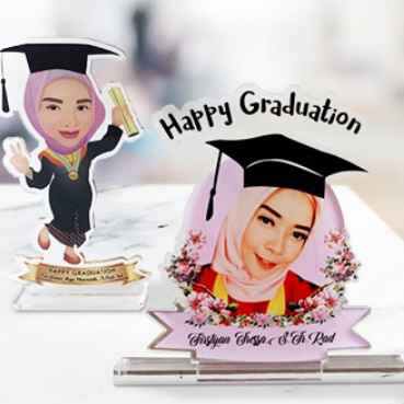 Pajangan Acrylic untuk Wisuda My Laser Fox